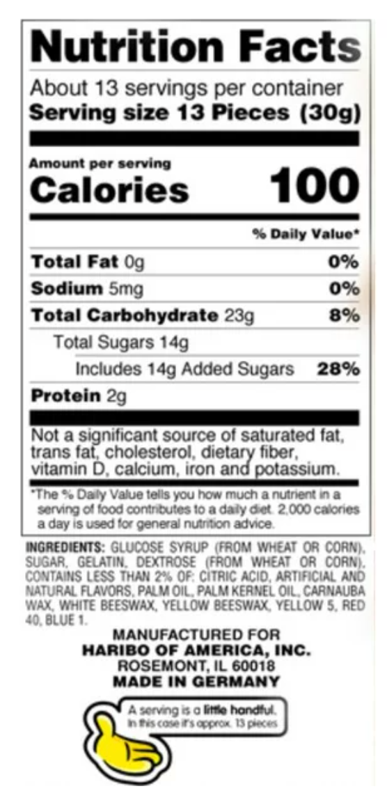 Haribo Goldbears Original, 14 Oz