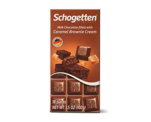 Schogetten Milk Chocolate Caramel Brownie Cream, 18 Pieces – German Candy  Shop LLC