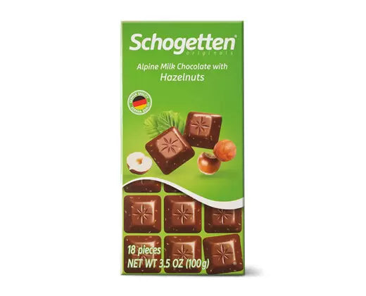 Schogetten Milk Chocolate Hazelnut, 18 Pieces