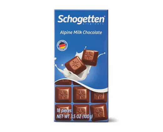 Schogetten Alpine Milk Chocolate, 18 Pieces