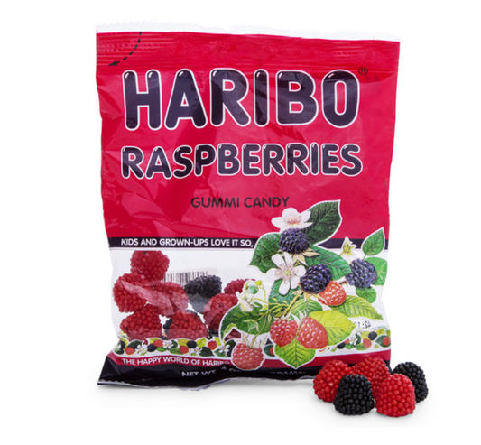 Haribo Raspberries, 4oz