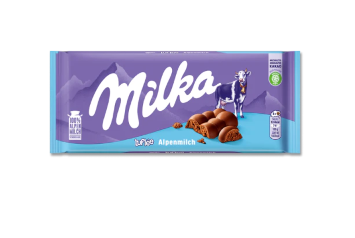 Milka Bubbly Alpine Milk Chocolate Bar